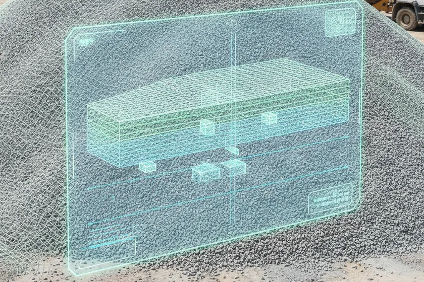 A volumetric analytics screen showing stockpile cut-and-fill measurements in cubic metres for a site materials report