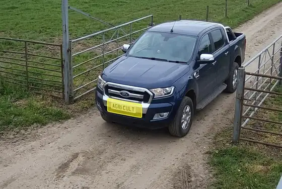 AI segmentation reading a vehicle number plate as it passes through a farm gate camera