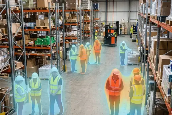 AI segmentation on a workforce density heatmap