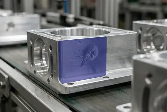 AI segmentation mask on a finishing defect