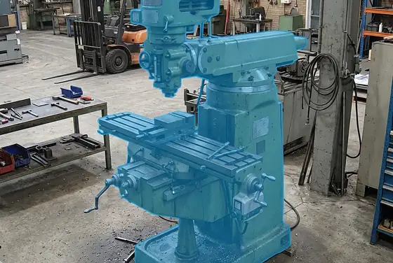 AI segmentation mask on idle equipment