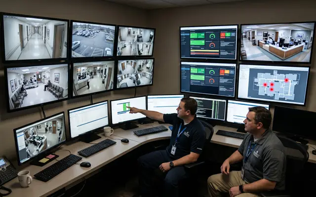 A site supervisor receiving a safety alert on a smartphone