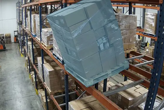 AI segmentation mask on a shifted load on a high rack beam