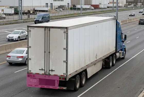 AI segmentation mask on a truck plate that does not match the approved ANPR list