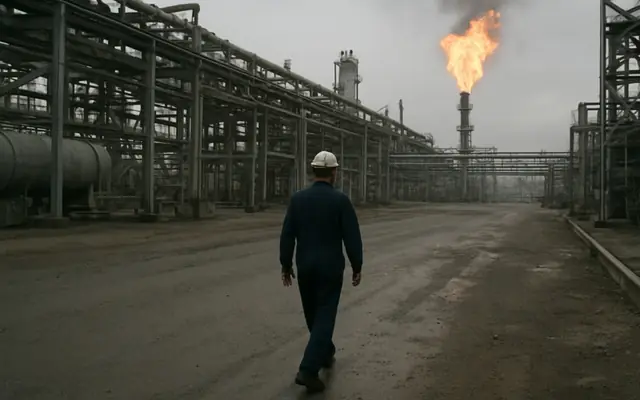 A single worker isolated inside a flare radiation zone with no attendant