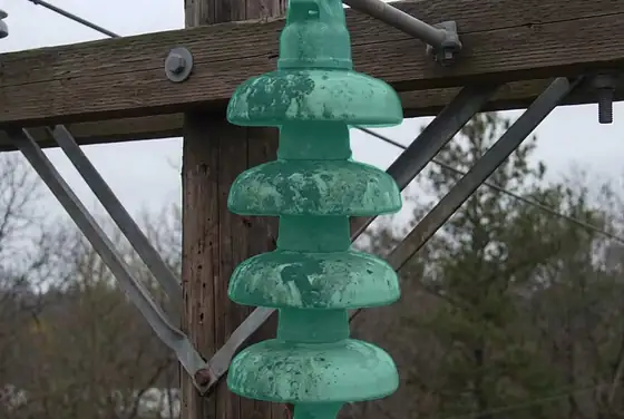 AI segmentation mask on a heavily contaminated insulator surface