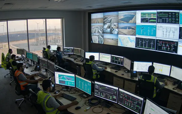 A secure on-premises server rack at a substation keeping data inside the Kingdom