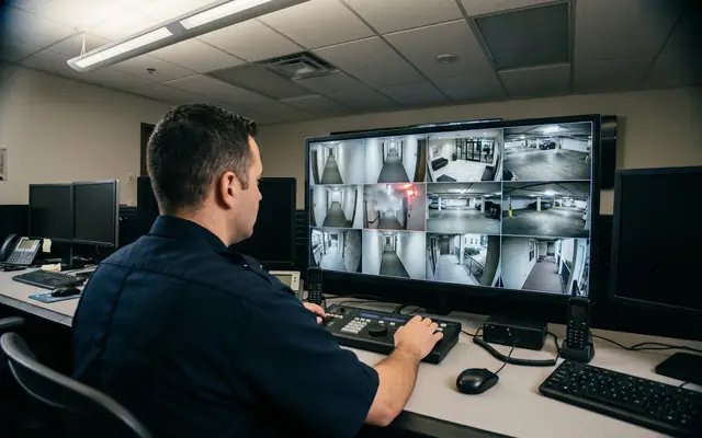 Flame and smoke highlighted by an AI segmentation mask, unsafe-condition detection