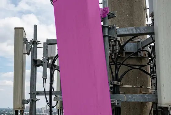 AI segmentation mask flagging azimuth drift on a sector antenna