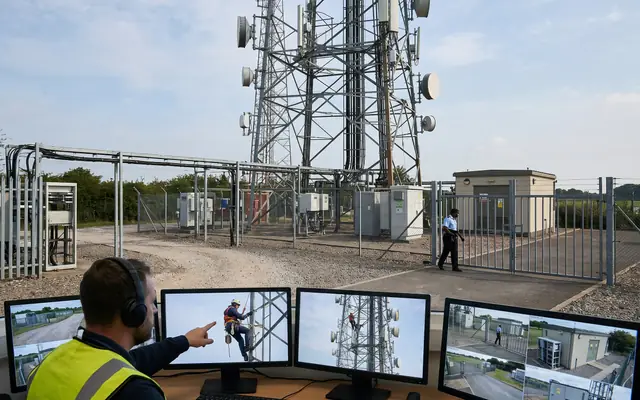 Flame and smoke highlighted by an AI segmentation mask, unsafe-condition detection