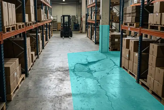 AI segmentation mask on an incorrect floor slope