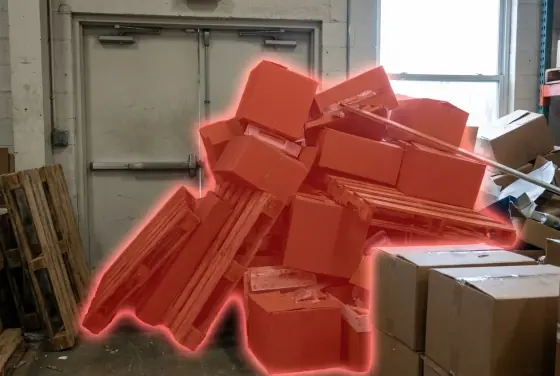 AI segmentation flagging a blocked emergency exit