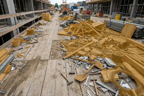 AI segmentation flagging poor housekeeping debris