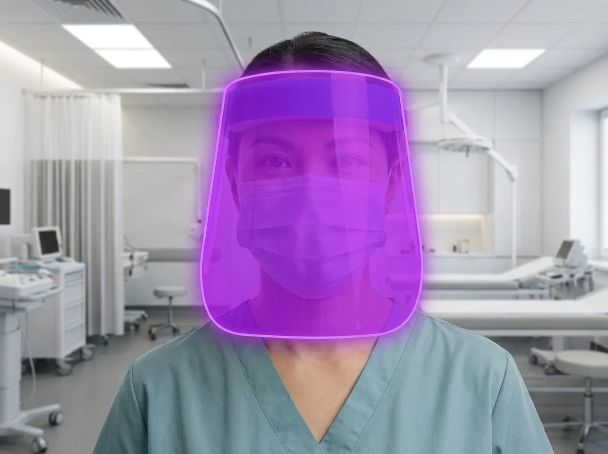 AI segmentation flagging face shield compliance