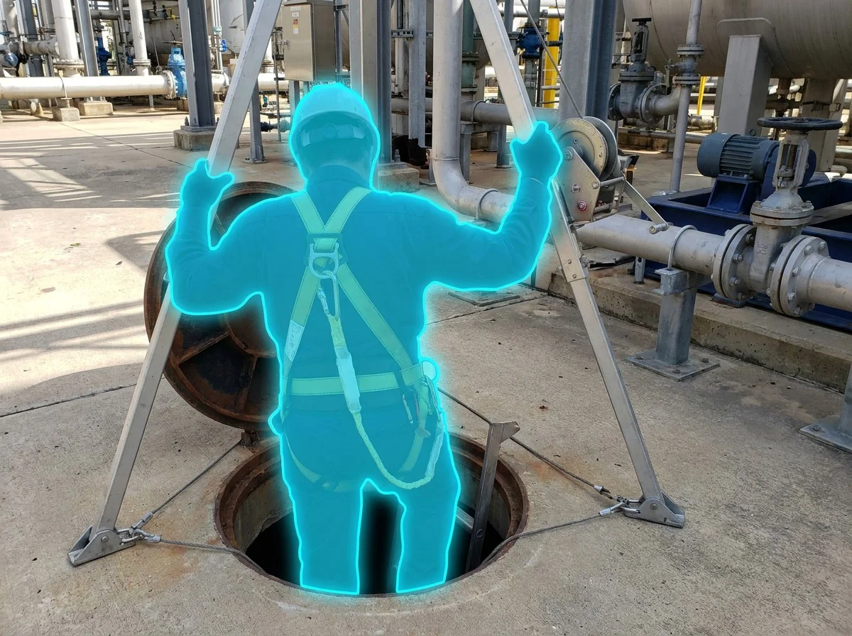 AI segmentation flagging confined-space entry